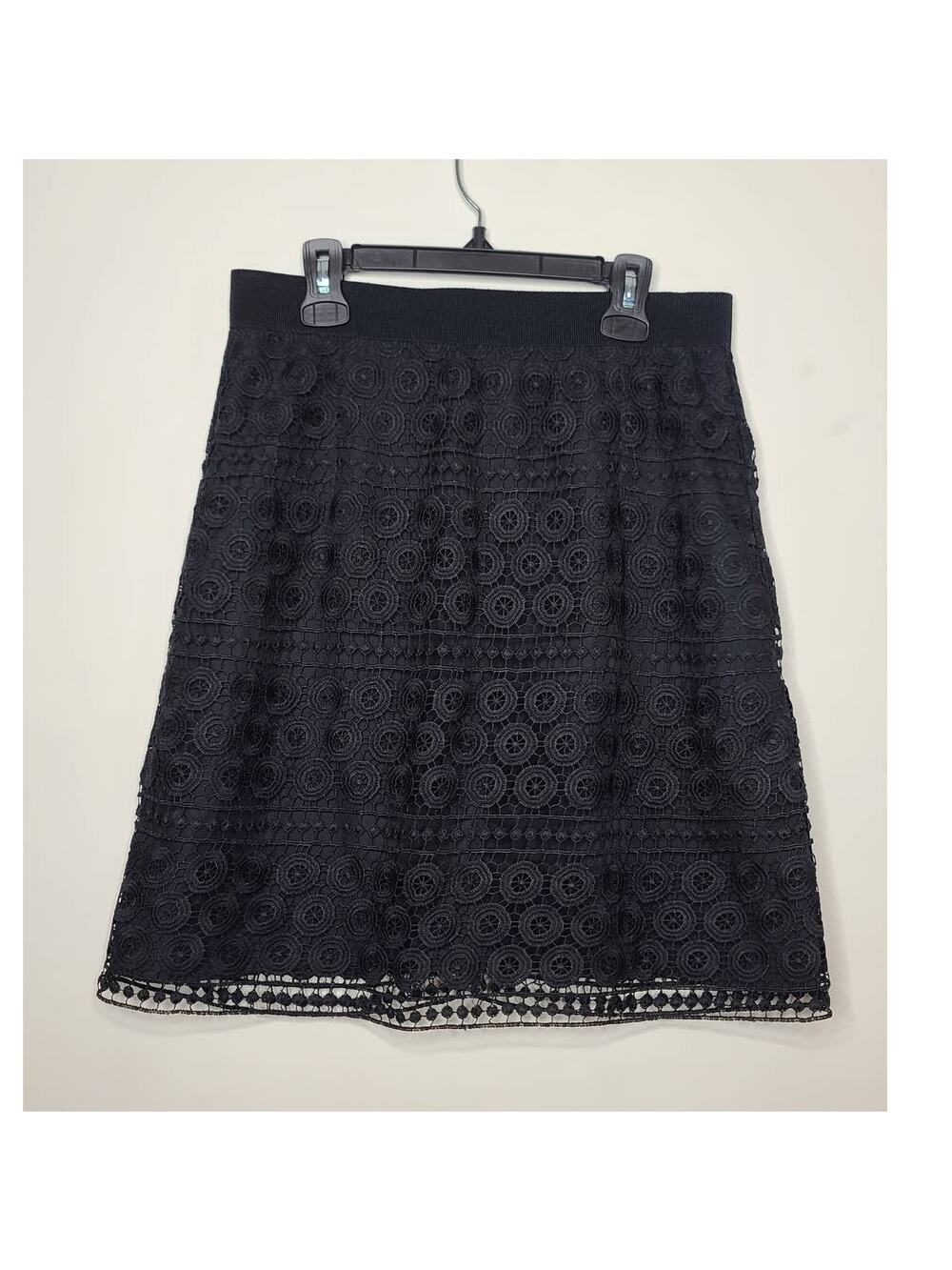 Ann Taylor Loft black lace skirt - 2